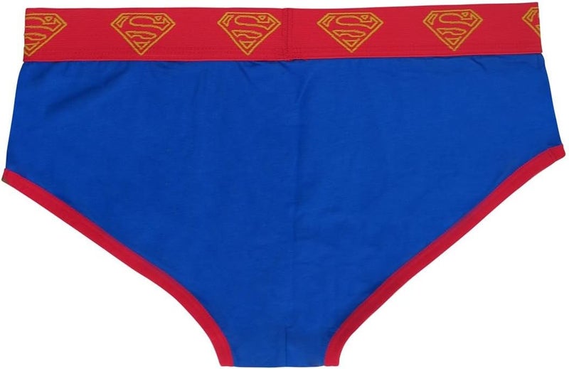 SuperHeroStuff Superman Costume Logo Men's Underwear Briefs- XLarge (40-42) Blue - Image 3